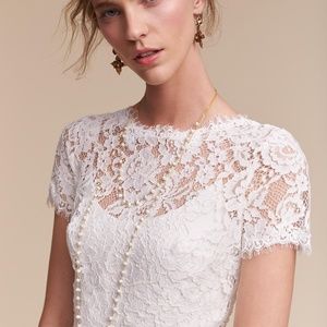 BHLDN Noel Topper by Tadashi Shoji - White Lace